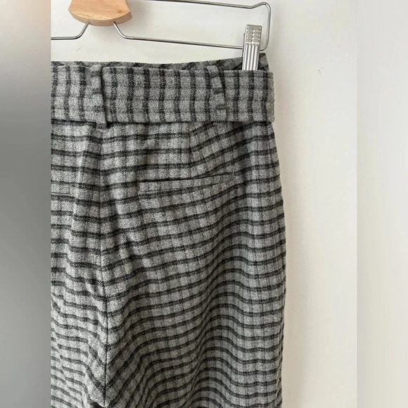 Aritzia Wilfred Tie-Front Wool Pant Check Plaid - Picture 11 of 13
